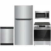 4-pc. Stainless Package with Top Freezer Refrigerator & Electric Range