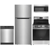 4-pc. Stainless Package with Top Freezer Refrigerator & Electric Range