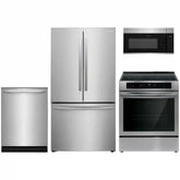 4-pc. Stainless Package with Standard Depth French Door Refrigerator & Induction Range