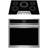 2-pc. Stainless Gallery Package with 30” Single Electric Wall Oven & 30” Electric Cooktop
