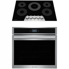 2-pc. Stainless Gallery Package with 30” Single Electric Wall Oven & 30” Electric Cooktop