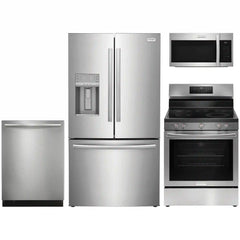 4-pc. Stainless Gallery Package with Standard-Depth French Door Refrigerator & Electric Range
