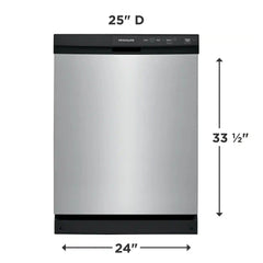 4-pc. Stainless Package with Side-by-Side Refrigerator & Electric Range