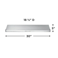 30" Overhead Range Hood