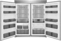 Stainless Side-by-Side Column Refrigerator & Freezer with Flat Trim Kit