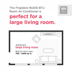 18,800 BTU Window Room Air Conditioner with Supplemental Heat