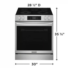 30" Front Control Electric Range with Stone-Baked Pizza