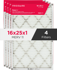 PureAir® 16" x 25" x 1" MERV 11 Premium Allergen Air Filter - 4 Pack