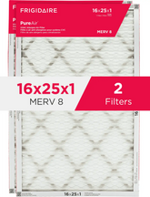 PureAir® 16" x 25" x 1" MERV 8 Allergen Air Filter - 2 Pack