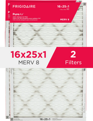 PureAir® 16" x 25" x 1" MERV 8 Allergen Air Filter - 2 Pack
