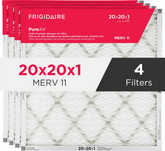 PureAir® 20" x 20" x 1" MERV 11 Premium Allergen Air Filter - 4 Pack