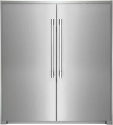 Stainless Side-by-Side Column Refrigerator & Freezer with Flat Trim Kit