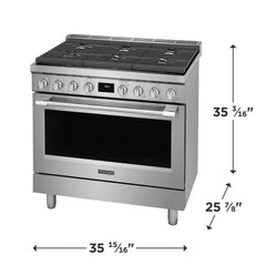 36" Dual-Fuel Freestanding Range