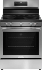 4-pc. Stainless Gallery Package with Standard-Depth Side-by-Side Refrigerator & Electric Range