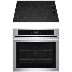 2-pc. Stainless Package with 30” Single Electric Wall Oven & 30” Electric Cooktop