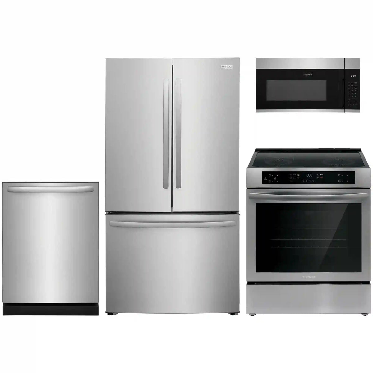 4-pc. Stainless Package with Standard Depth French Door Refrigerator & Induction Range