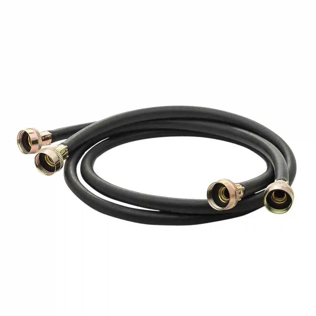 5ft Rubber Laundry Fill Hose with 90 Degree Elbow, 2 Pack