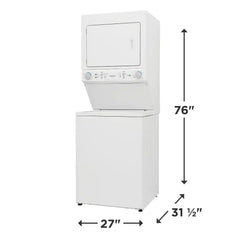 Electric Long Vent Stacked Laundry Center - 3.9 Cu. Ft Washer and 5.5 Cu. Ft. Dryer