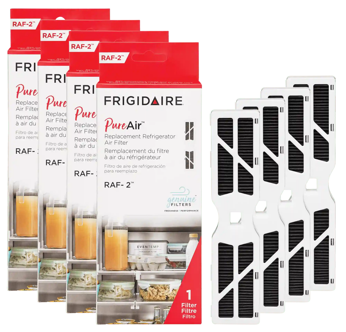 PureAir® Replacement Refrigerator Air Filter RAF-2™ - Set of 4