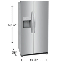 26 Cu. Ft. 36” Standard-Depth Side-by-Side Refrigerator with Free Additional Water and Ice Filter