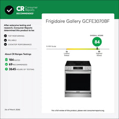 30" Front Control Electric Range with Stone-Baked Pizza
