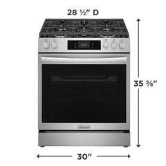 30" Front Control Gas Range with Stone-Baked Pizza