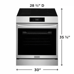 30" Front Control Induction Range with Stone-Baked Pizza
