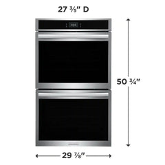 30" Double Electric Wall Oven with Stone-Baked Pizza