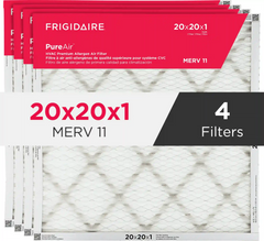 PureAir® 20" x 20" x 1" MERV 11 Premium Allergen Air Filter - 4 Pack