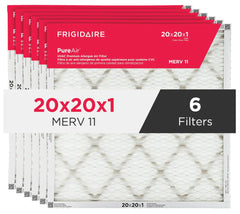 PureAir® 20" x 20" x 1" MERV 11 Premium Allergen Air Filter - 6 Pack