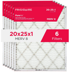 PureAir® 20" x 25" x 1" MERV Allergen 8 Air Filter - 6 Pack