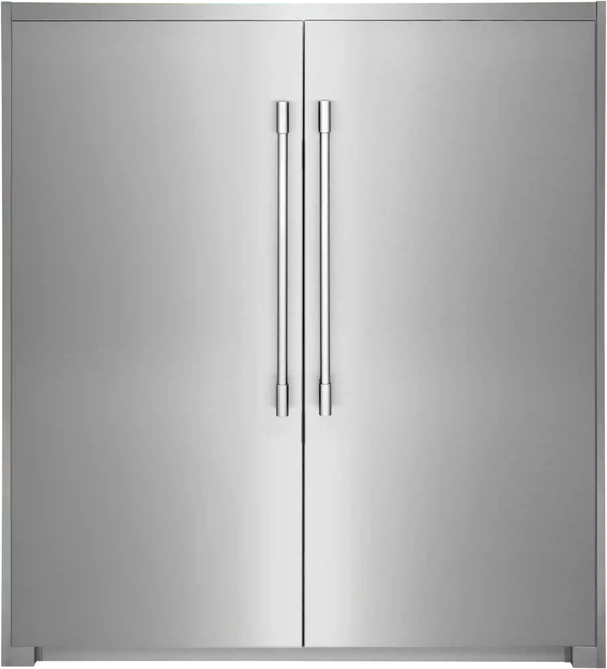 Stainless Side-by-Side Column Refrigerator & Freezer with Flat Trim Kit