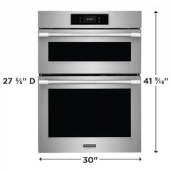 30" Electric Wall Oven and Microwave Combination with No Preheat + Air Fry