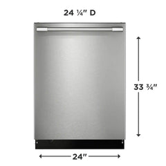 24" Stainless Steel Tub Dishwasher with CleanBoost™ and Adaptive Quick Wash