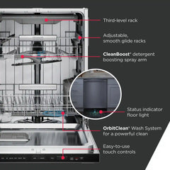 24" Stainless Steel Tub Dishwasher with CleanBoost™ and Adaptive Quick Wash
